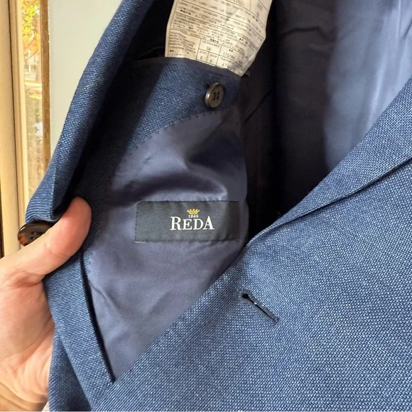 Suit Supply Havana REDA Pure Wool Single Breasted Two Button Blazer navy size 38
